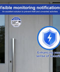 Two Large 3.5 Inch And Four Medium 2.65 Inch Weatherproof Video Surveillance Stickers With Strong Adhesive Security Camera Signs For Indoor And Outdoor Use To Deter Thieves And Keep Your Property Safe, on front door