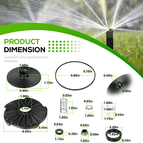 Pro Grade Lawn Sprinkler Irrigation 2 HP Pump Repair Kit With Impeller And Diffuser Complete Service Set Fits Star HSP20P1 parts