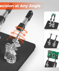 Helping Hands Soldering Station With Rock Solid Base Dual Magnetic Arms Adjustable Clamp Stand for Electronics Jewelry