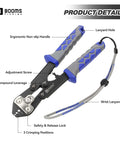 8.8 Inch Heavy Duty Beefed Up Pro Grade Crimping Pliers Kit With 140 Double Barrel Sleeves, ergonomic handle, lanyard hole