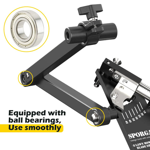 Solid Lawn Mower Blade Sharpener Jig With Adjustable 15 To 45 Degree Angles For Straight Mulching And High Lift Blades Fits All Standard Widths Keeps Your Push Mower Running Sweet And Cuts Grass Like Butter All Year Round