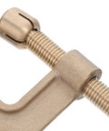 Close-up of brass component on Super Durable Welding Ground Clamp With Brass And Plastic Build For Home Or Field Jobs.