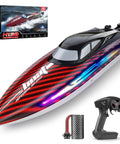 Rad RC Boat For Kids And Adults With Fast Remote Control Pool And Lake Racing 30 KMH Top Speed 394 Ft Range 7 LED Lights Self Righting