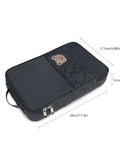 Black Two Pack Waterproof Diaper Bag Organizer Pouches With Hanging Pods, cute bear detail on mesh surface, zippers visible