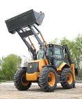 All In One Towable Hydraulic Backhoe Loader For Farm And Construction Mini Front End Loader And Excavator on outdoor site