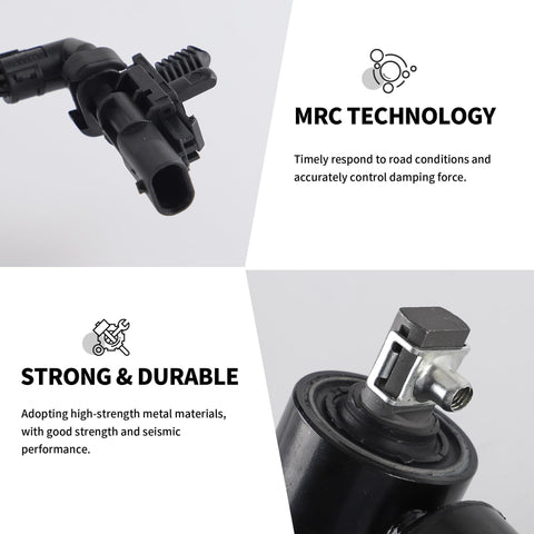 Close-up features of 2 Piece Front Strut Shock Absorber With Magnetic Springs for 2015 to 2022 Escalade Tahoe Suburban etc.