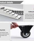 Close-up of Heavy Duty Aluminum Drawer Slides with focus on surface process and steering wheel.