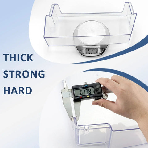 W11239961 Refrigerator Door Shelf Bin Replacement for WRS325SDH, WRS311SDH shown with thickness measurement
