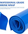 Blue PVC Battery Wrap Heat Shrink Tube For 18650 21700 26650 Lithium Cells And DIY Battery Packs Flat Width 3.9in 100mm Length 9.9ft 3m Heavy Duty Protection And Insulation For Your Builds, blue rolled sheet
