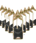 10 Pcs Universal Cable Roller Kit 3 Inch Diameter For Fiber Optic And Aerial Cables, Steel And Plastic Construction With Zinc Plated Colored Zinc Finish displayed in a row