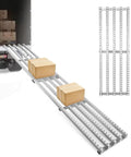 Foldable Gravity Conveyor System For Warehouses And Trucks Portable 118 By 20 Inch Unpowered Roller Conveyor With Five Rows Collapsible Unloading Pulley For Crates Bevs Auto Parts And Heavy Loads, 5-row aluminum rollers for truck unloading
