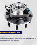 Beefy Front Wheel Bearing And Hub Assembly 515098 with 8 lug bolts and ABS for Chevy Silverado and GMC Sierra