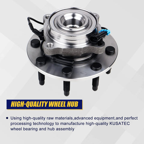 Beefy Front Wheel Bearing And Hub Assembly 515098 with 8 lug bolts and ABS for Chevy Silverado and GMC Sierra