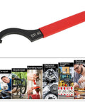 Beefy ER40 Coilover Spanner Wrench With Adjustable Jaw And Non Slip Handle C Shape Hook For Collet Chuck Lathe Clamping Nut