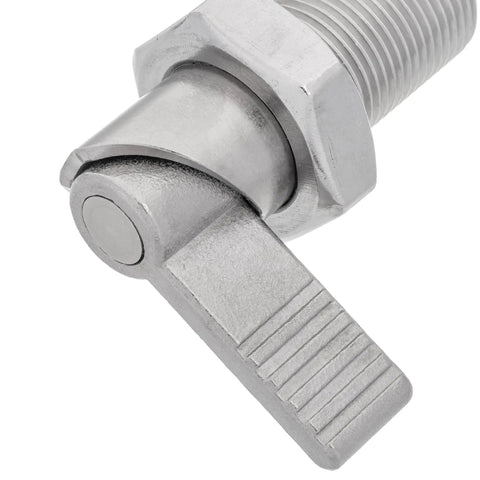 Close-up of Tough As Nails Stainless Steel Indexing Plunger With Solid Locking Bolt and M20 X 1.5 Threaded Knob.
