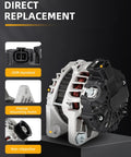 Alternator For Kia Soul L4 2010 2011 1.6L Replacement 11471 Fits 37300-2B101 373002-B400 shown with connectors and pulley