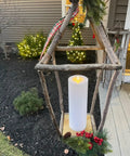 Outdoor Flameless LED Pillar Candles Set Of 2 12 Inch By 4 Inch Battery Operated With Remote Timed Flicker Waterproof Plastic Candles