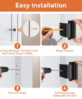 Step by step installation for Beefed Up Door Security Reinforcement Lock Set Withstand 800 Lbs Of Force Kid Safe Child Proof Front Door Lock
