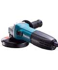 Powerful 4-1/2 Inch Angle Grinder With Kick Butt Strength and Smooth Handle Control, compact design for precise cutting.
