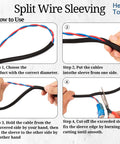 Step-by-step guide using 30 Feet Flame Retardant Split Wire Loom Tubing One Quarter Inch Inner Diameter Black Cable Sleeve Protectors