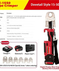 Heavy Duty Hydraulic Crimping Pliers With 5000mah Battery, 350 Degree Rotation Electric Pipe Press Tool Featuring OLED Screen.