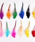 120 Pcs 5 To 7 Inch Rooster Saddle Feathers Bulk For Crafts And DIY Projects, Wedding Decor, Dream Catcher Supplies, Party Home Crafts, 12 Color Mix, Natural Saddle Hackle Feathers