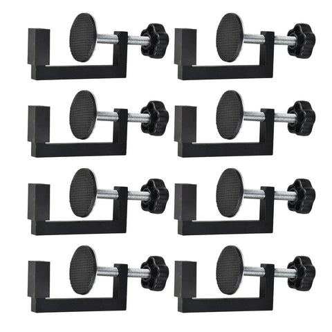 Heavy Duty Adjustable C Clamps Pack Of 8 Aluminum Alloy With Nonslip Rubber Pads For Woodworking Welding secure holding, view of 8 clamps.