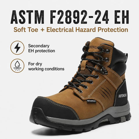 Men's Six Inch Waterproof Work Boots Featuring Soft Toe Comfort And Slip Resistant Tread Engineered For Long Haul Shifts And Muddy Trade Sites Built Tough For The Daily Hustle