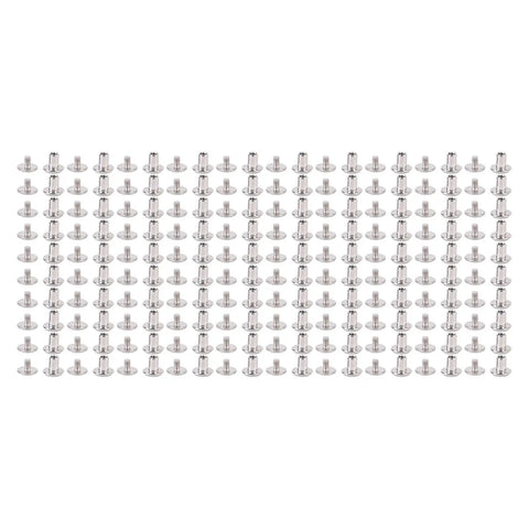 All In One 200 Piece Stainless Steel Rivet And Screw Fastener Kit For Leather Crafts Flat Head Rivets And Screws For DIY Repairs And Decoration Great For Belts, Bags, Wallets And Everyday DIY Projects. stainless steel rivet and screw set