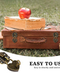 Two Piece Antique Bronze Hasp Latch Set With 27x30mm Hasp Latch and love locks on vintage suitcase