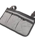 Must Have Bedside Organizer With Four Pockets And Adjustable Straps Hanging Bed Rail Storage Bag With Cup Holder And Zippered Pouch gray