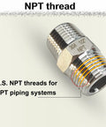 Three Quarter Inch NPT Male Hex Nipple Fittings Set In 304 Stainless Steel Pipe Adapters Equal Nipples Connectors