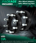 4Pcs Beefed Up Wheel Adapters Kit 8x6.5 To 8x180 1.5 Inch Spacers With 14x1.5 Lug Studs Fit For 2001-2010 Silverado 2500HD