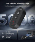 Power Grip With Built In 5000mAh Battery For Action Cameras And Phones Wireless Control Selfie Stick fast charging details