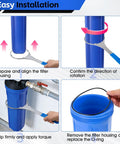 Heavy Duty Metal Water Filter Wrench And 3 Pack 151122 Buna-N O-Rings Go-To Replacement Kit for Pentek and Culligan housing installation guide