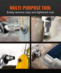33-Piece Bolt Extractor And Nut Remover Set For Removing Damaged Rusted Bolts And Screws, Fits 6mm To 10mm And Thirteen Thirty-Seconds Of An Inch