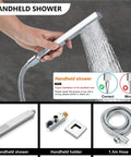 Wall Mount Shower System With Square Rain Head And Hand Sprayer Includes Rough In Valve Body And Trim Kit 10 Inch Chrome Finish