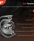 Diagram of belt tensioner from Engine Serpentine Belt Drive Kit For GM Trucks And SUVs Like Silverado Tahoe Suburban Sierra Yukon.