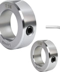 Two Piece One And One Quarter Inch Bore Shaft Collars Zinc Plated Solid Steel With Set Screws Two Inch Outer Diameter Eleven Sixteen Inch Wide