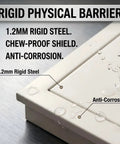 No Sweat Steel Access Panel For Drywall Featuring Keyed Lock And Flush Mount Setup To Hide Valves While Keeping Your Walls Clean And Plumbing Systems Fully Squared Away, showcasing 1.2mm rigid steel with water droplets.