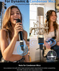 Woman using 4 Channel 5.8 GHz Wireless Microphone System With XLR Transmitter And Receiver, Plug On Mic Adapter For studio recording
