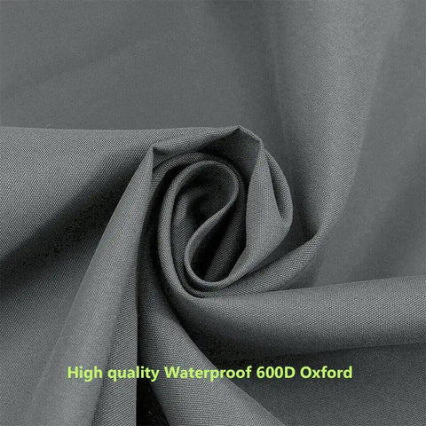 Close-up of gray 600D Oxford fabric for Heavy Duty Swing Seat Replacement Cover For Two To Three Seat Outdoor Swings, 600D Oxford Weatherproof Bench Cover, Fits 45.3 By 18.9 By 18.9 Inches, Gray, Available In S M L Sizes For Precise Fit, Patio Garden Porch.