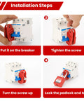 Installation steps for Must Have 20 Piece Circuit Breaker Lockout Device Kit Universal Lockout Tagout Loto For Single Double And Triple Pole Breakers OSHA Compliant Electrical Safety Gear