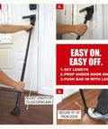 Installation of 3 In 1 Door Security Bar And Barricade For Home Defense And Travel Heavy Duty Adjustable Iron Door Stopper