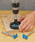 90 Degree Drill Guide Attachment For Hand Drill And Drill Press Durable And Versatile Woodworking Tool For Precise Holes Compatible With Forstner Bits Drill Stops And More Ideal Guide For DIY Projects in use with Forstner bit on wood
