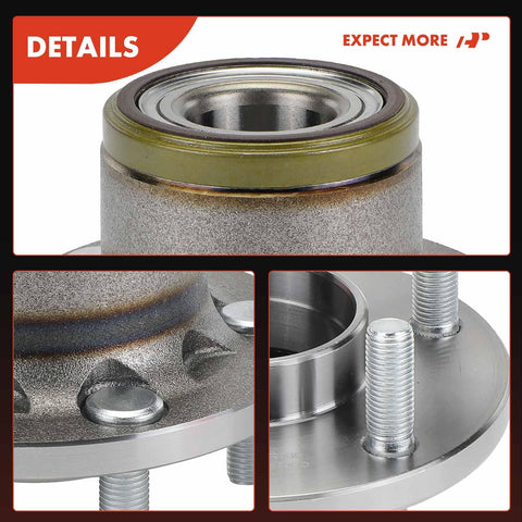 Close-up of Two Pack Rear Wheel Bearing And Hub Assembly 5 Lug For Ford Transit Connect 2010 2011 2012 2013 With High Load Capacity