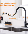 Touchless Kitchen Faucet With Pull Down Sprayer And Soap Dispenser, Motion Sensor Hands Free Faucet for modern kitchen in use.