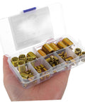 Carbon Steel Thread Repair Inserts Kit With Self Tapping Screws 50pc Wire Thread Repair Set For Damaged Threads Metric Size Assortment Easy Slotted Screw Sleeve Repairs No Brainer Quick Fix, plastic case open