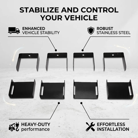 Huge Upgrade Leaf Spring Clamps For 2.5 Inch Wide Springs Secure Grips Trucks Camper Trailers With 4 Piece Repair Kit Stop Splay Improve Stability, stainless steel clamps