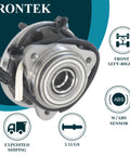 Front Wheel Hub And Bearing Assembly For Ford Ranger 2000 To 2002 XL XLT Edge And Mazda B3000 B4000 Base 5 Lug 4WD With ABS Two Piece Replacement Set